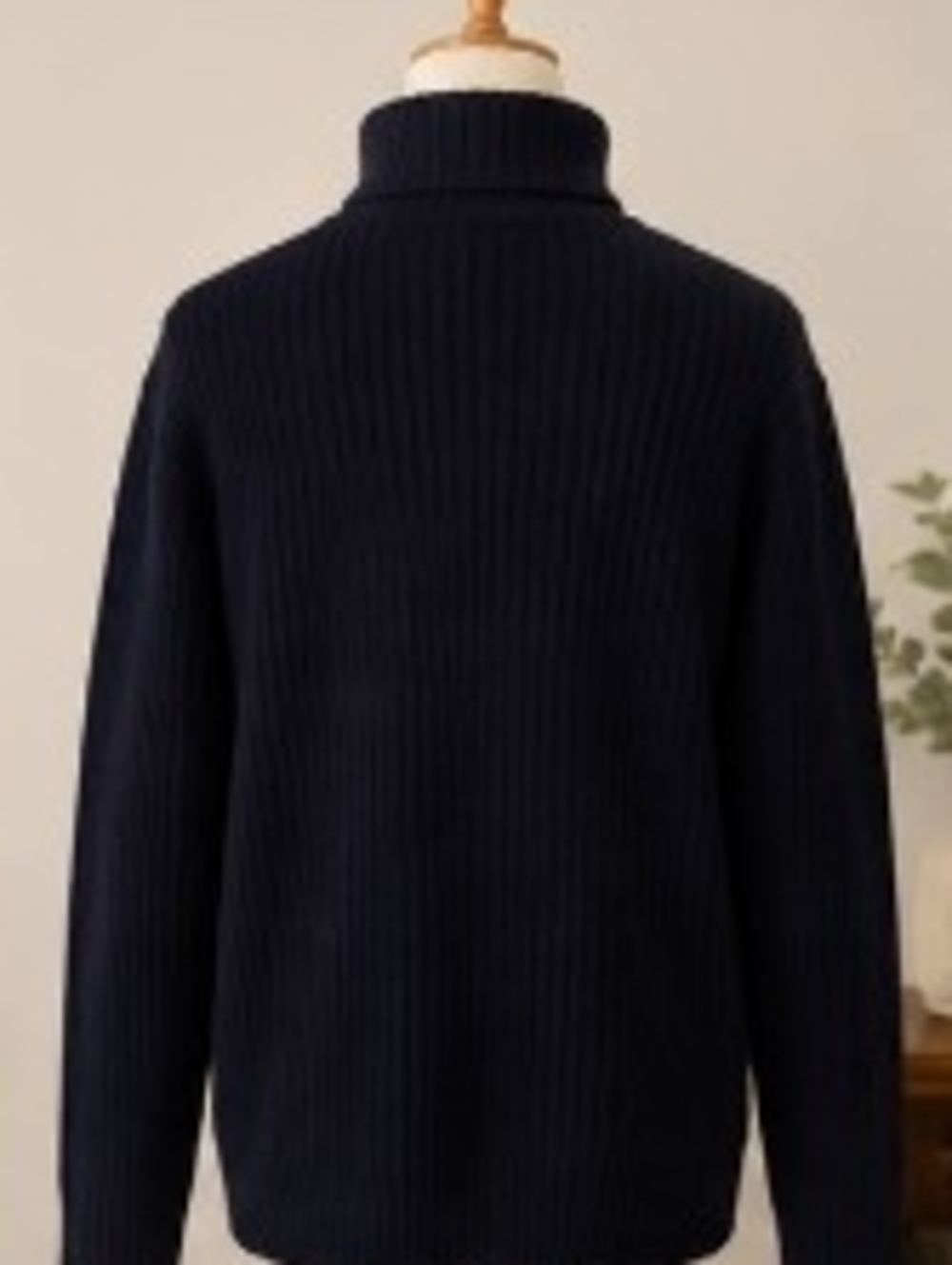 Polo by Ralph Lauren Navy Ribbed Turtleneck Sweater - Picture 3 of 7